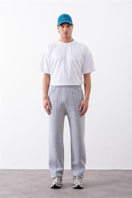 Erkek Baggy Chill Gri Eşofman Altı