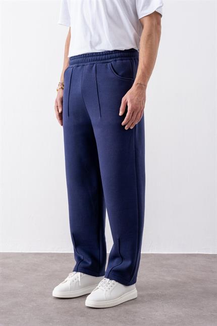 Erkek Baggy Chill Lacivert Eşofman Altı