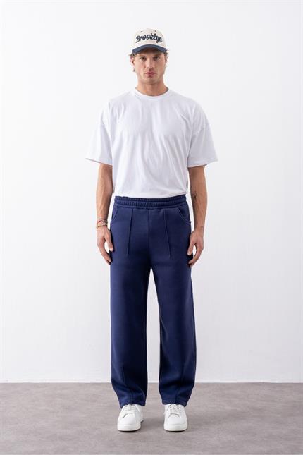 Erkek Baggy Chill Lacivert Eşofman Altı