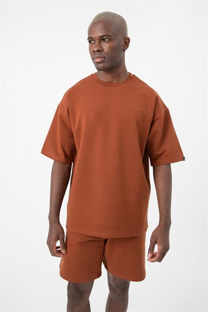 Erkek Base Oversize Kiremit T-Shirt