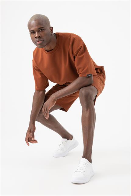 Erkek Base Oversize Kiremit T-Shirt