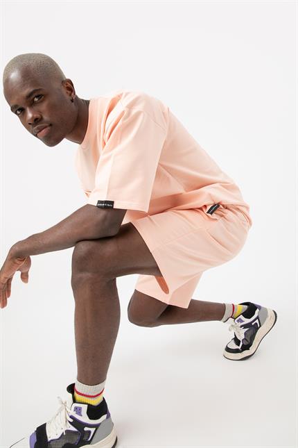 Erkek Base Oversize Mercan T-Shirt