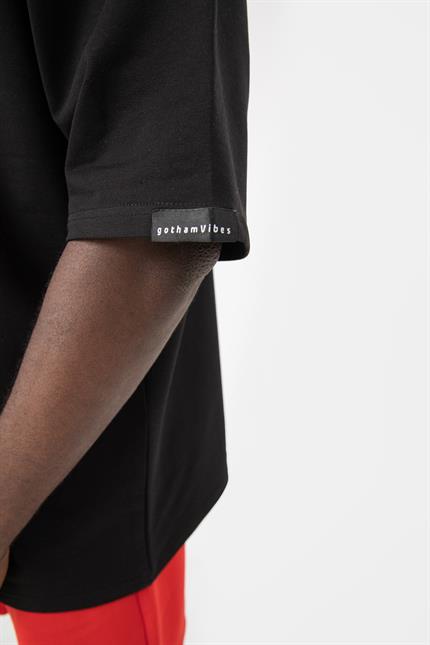 Erkek Base Oversize Siyah T-Shirt