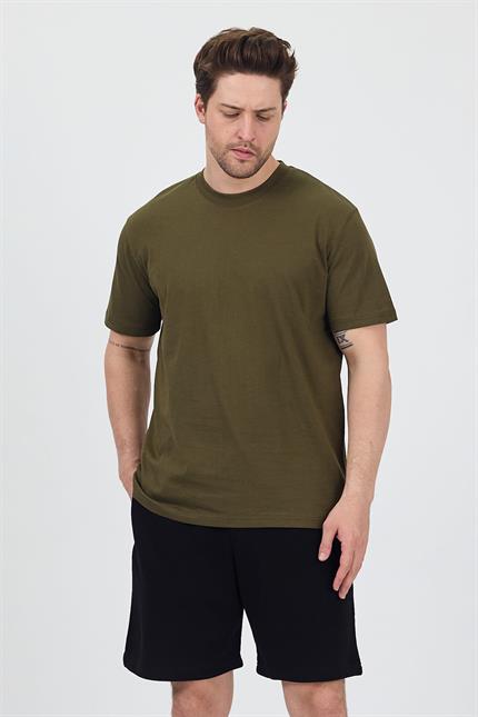 Erkek Basic Haki T-Shirt
