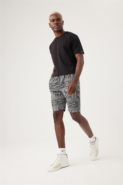 Erkek Basic  Bisiklet Yaka  Siyah T-Shirt