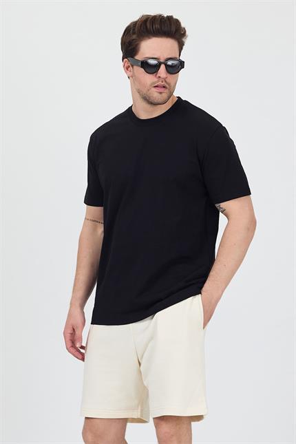 Erkek Kısa Kollu Basic Siyah T-Shirt