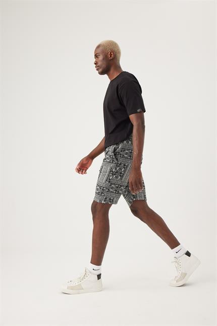 Erkek Basic  Bisiklet Yaka  Siyah T-Shirt