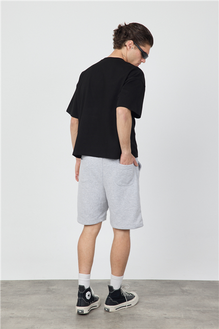 Erkek Blank Gri Şort