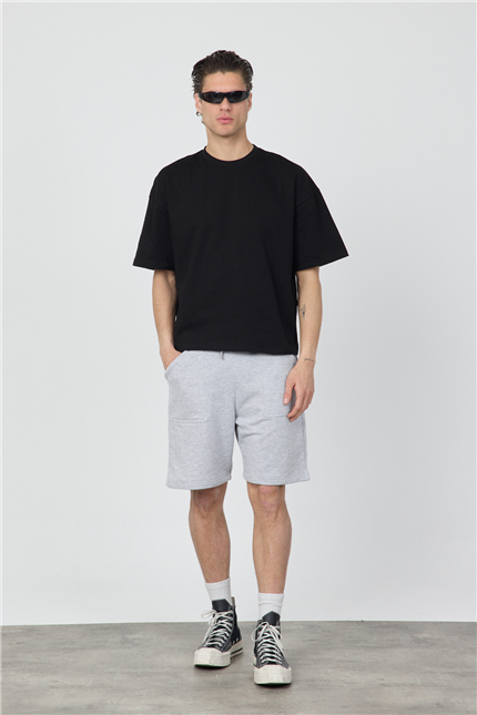 Erkek Blank Gri Şort