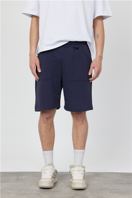 Erkek Blank Lacivert Şort