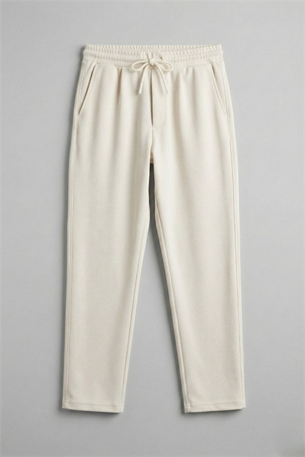 Erkek Boru Paça Bej Jogger Pantolon