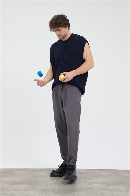 Erkek Boru Paça Füme Jogger Pantolon