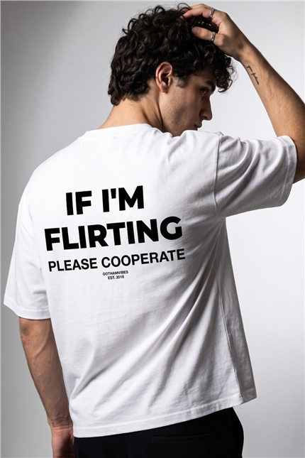 Boxy Cooperate Beyaz Premium T-Shirt