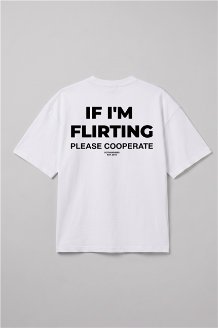 Erkek Boxy Cooperate Beyaz Premium T-Shirt