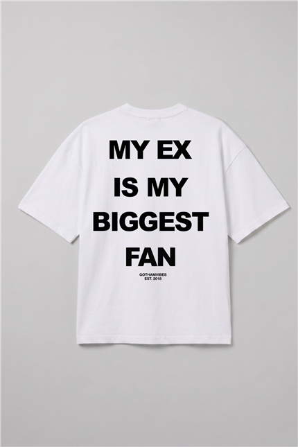 Erkek Boxy Ex Beyaz Premium T-Shirt