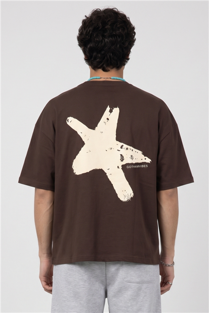 Boxy Star Kahverengi Premium T-Shirt