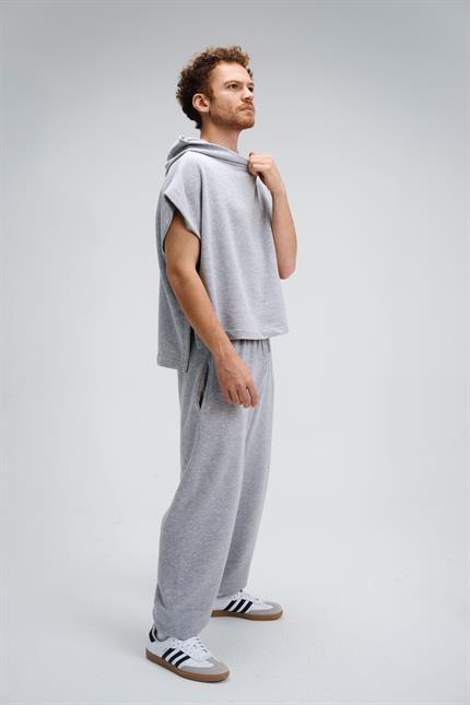 Erkek Boxy Timeless Gri Sweatshirt