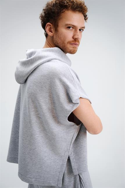 Erkek Boxy Timeless Gri Sweatshirt
