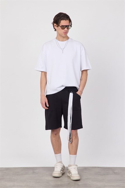 Erkek Chill Boxy Premium Beyaz T-Shirt