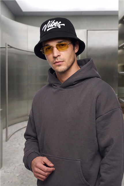 Erkek Chill Oversize Antrasit Hoodie