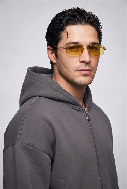 Erkek Chill Oversize Antrasit Zip Sweatshirt