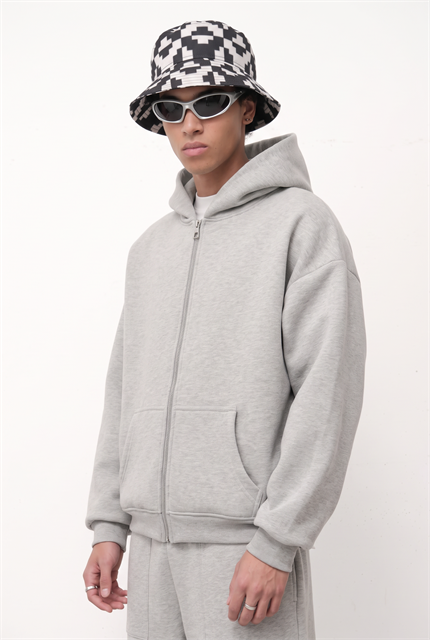 Erkek Chill Oversize Gri Sweatshirt