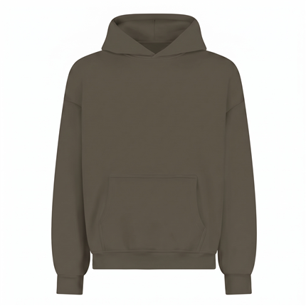 Erkek Chill Oversize Haki Hoodie