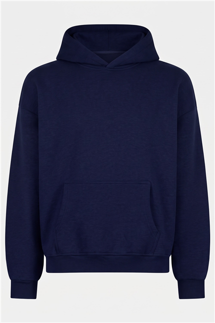 Erkek Chill Oversize Lacivert Hoodie