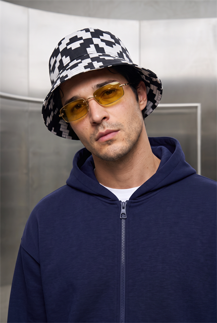 Erkek Chill Oversize Lacivert Zip Sweatshirt