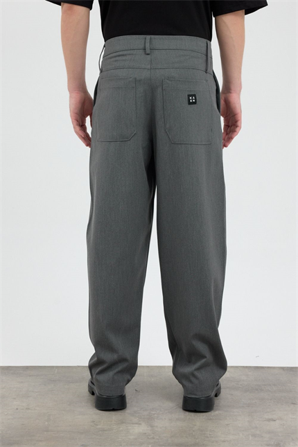 Erkek Chill Premium Pileli Antrasit Kumaş Pantolon