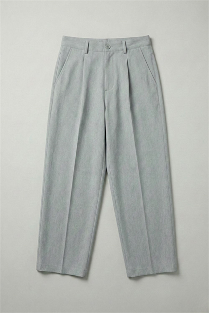 Erkek Chill Premium Pileli Gri Kumaş Pantolon