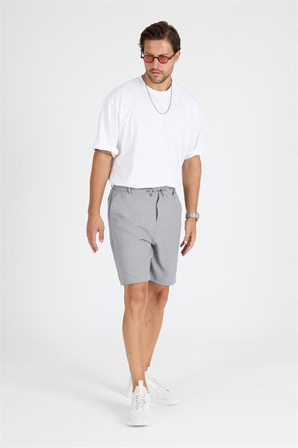 Erkek Füme Çizgili Şort