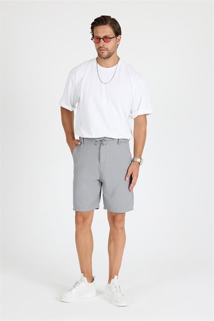 Erkek Füme Çizgili Şort