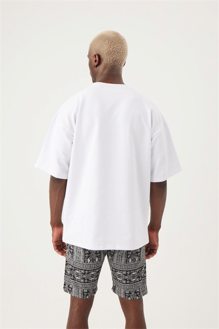 Erkek Hard To Explain Oversize Beyaz T-Shirt