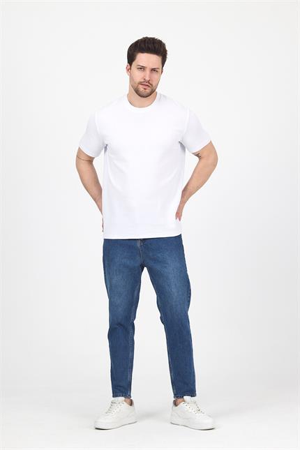 Erkek Kısa Kollu Basic Beyaz T-Shirt