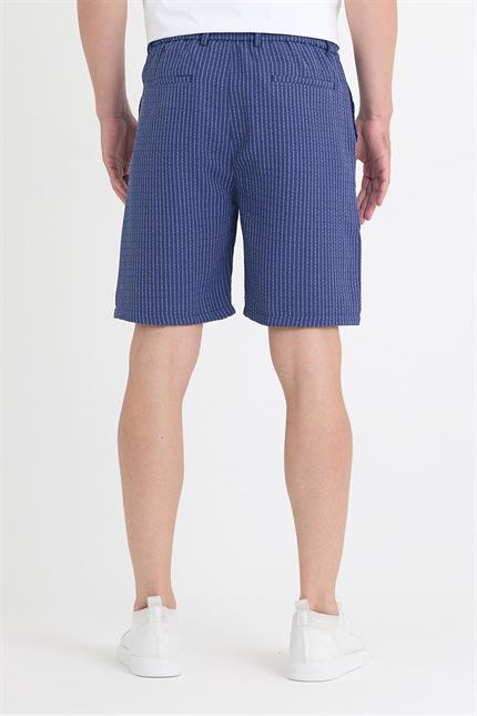 Erkek Lacivert Çizgili Şort