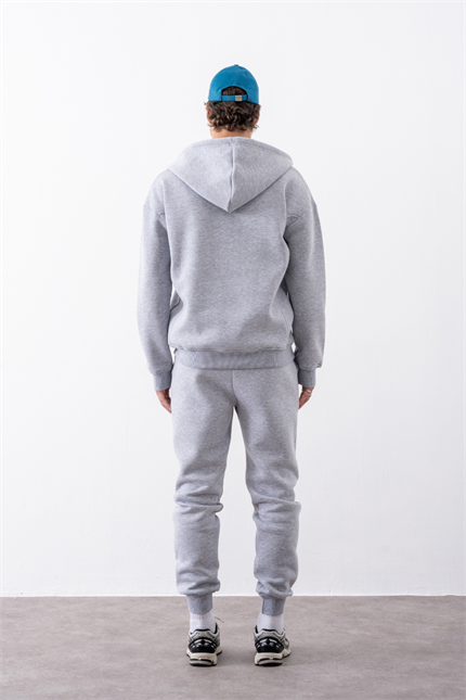 Erkek Rahat Kesim Gri Eşofman Alt