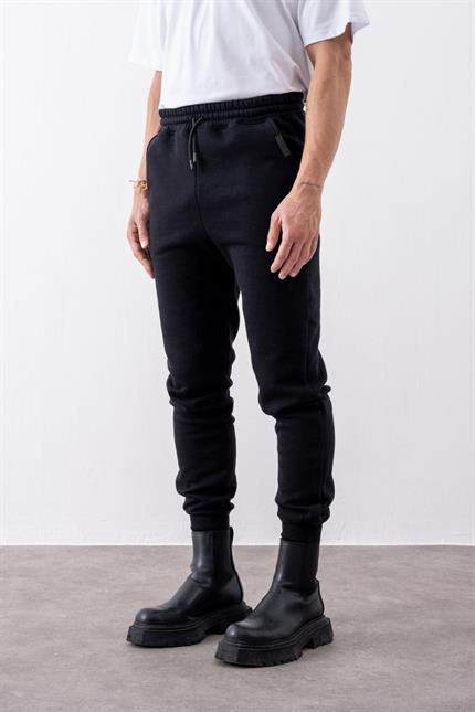 Erkek Rahat Kesim Siyah Eşofman Alt