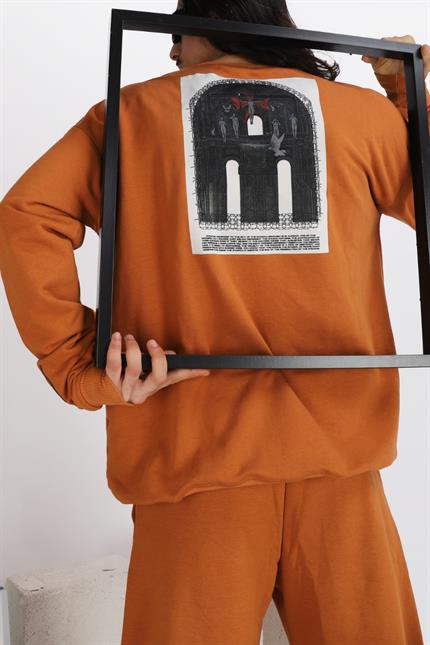 Erkek Reincarnation Oversize Tarçın Sweatshirt