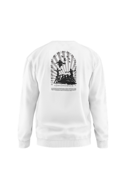 Erkek Reincarnation Oversize Beyaz Sweatshirt