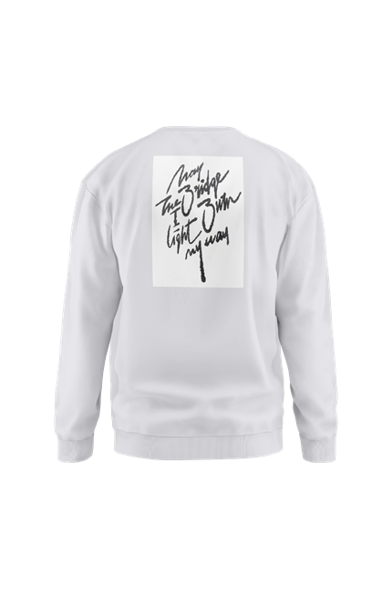 Erkek Burn Oversize Gri Sweatshirt