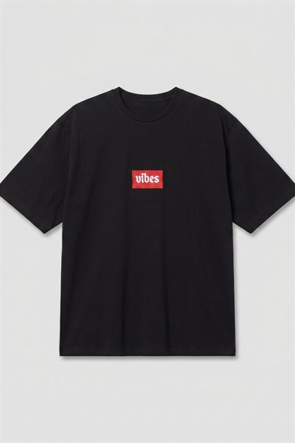 Erkek Relaxed 001 Oversize Siyah T-Shirt