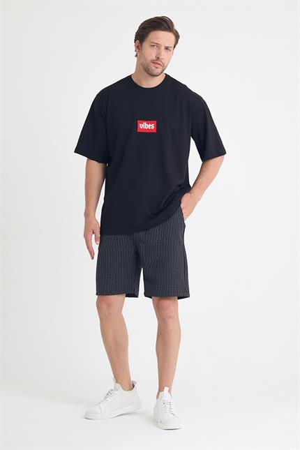 Erkek Relaxed 001 Oversize Siyah T-Shirt