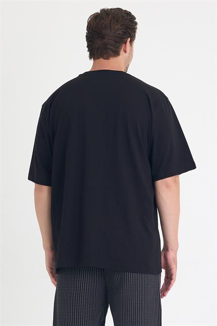 Erkek Relaxed 001 Oversize Siyah T-Shirt