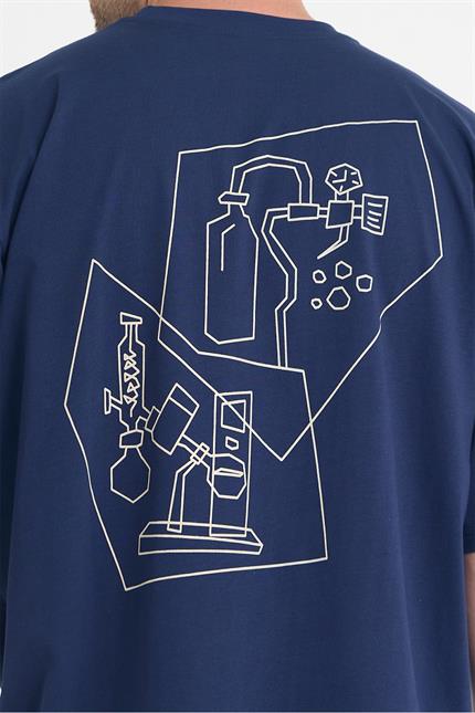 Erkek Relaxed 002 Oversize Lacivert T-Shirt