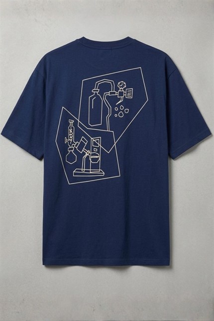 Erkek Relaxed 002 Oversize Lacivert T-Shirt