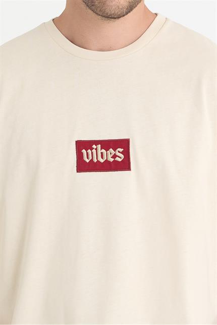 Erkek Relaxed 003 Oversize Krem T-Shirt