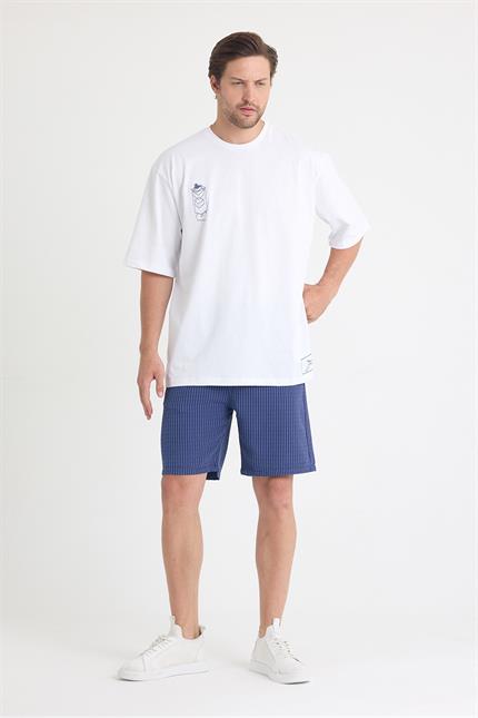 Erkek Relaxed 005 Oversize Beyaz T-Shirt