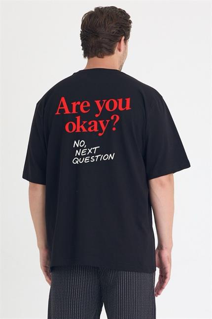 Erkek Relaxed 009 Oversize Siyah T-Shirt