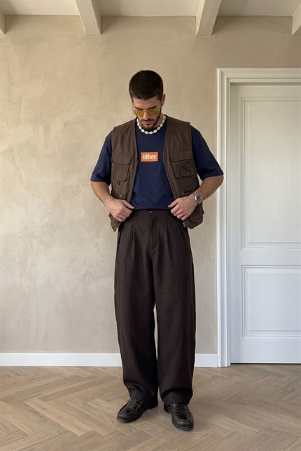 Erkek Relaxed 011 Oversize Lacivert T-Shirt